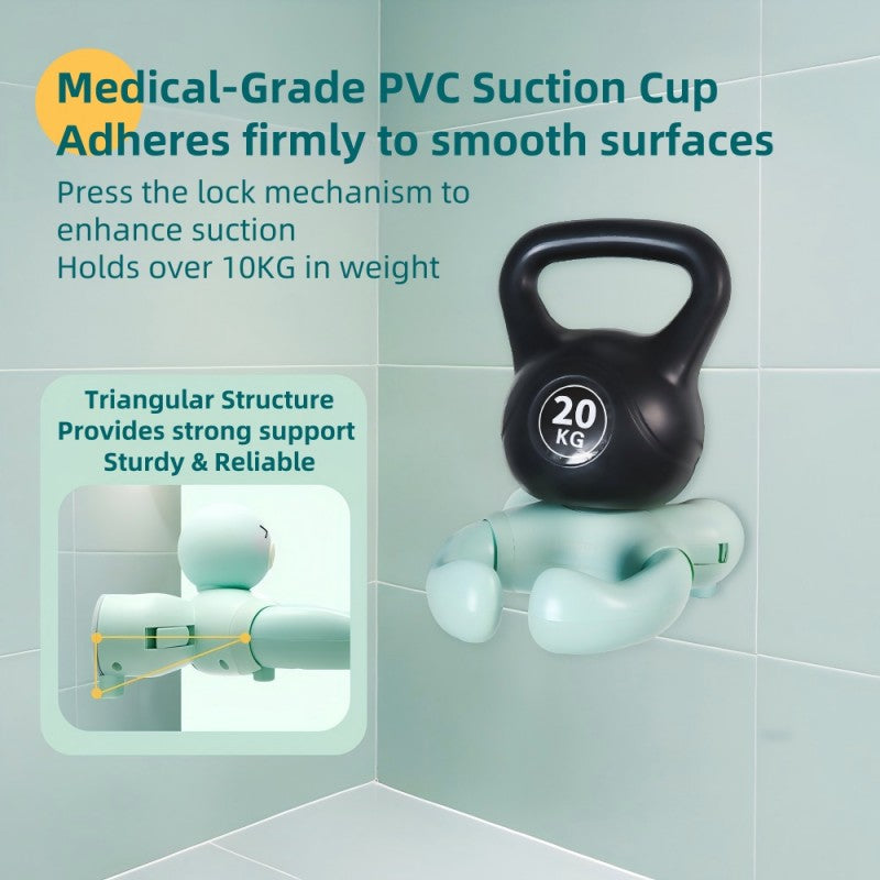 MiniJones Baby Standing Bath Support Wall Mount Adjustable Height Suction Cup Bathtub Shower Holder For Above 9 Months