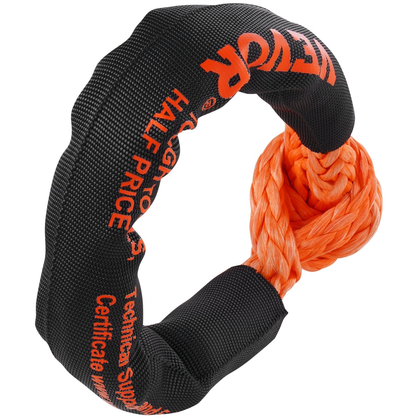 Soft Shackle Synthetic Recovery Rope 2PCS 1/2"x22" 44092lbs Break Strength